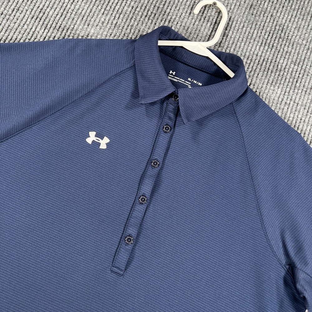 Under Armour Shirt Womens XL Extra Large Navy Short Sleeve Golf Polo Athletic